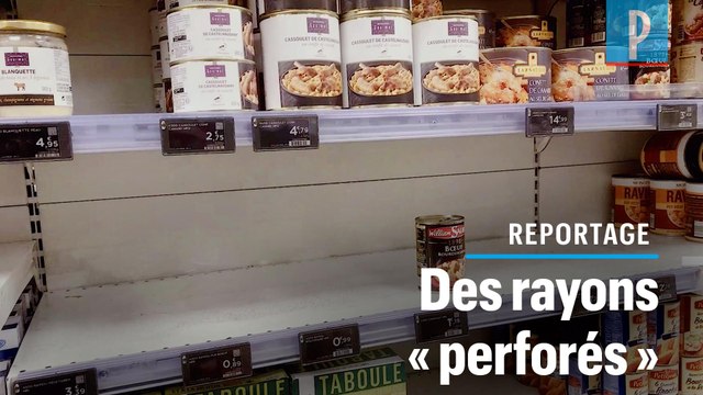 Coronavirus à Paris : des rayons vides dans les supermarchés