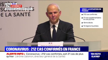 Coronavirus: 10 cas en réanimation, selon Jérôme Salomon