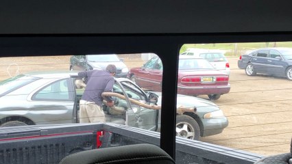 Man Has Some Trouble Packing Spare Parts