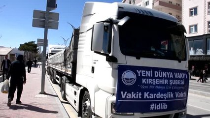 İdlib'e yardım malzemesi gönderildi