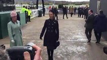 Zara Tindall arrives at Cheltenham Festival on day one of the horse racing event