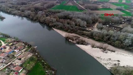 EDİRNE Yunanistan Meriç kıyısına jiletli tel çekiyor-3