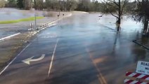 Floodwaters force road closures in Alabama