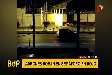 Rímac: delincuentes aprovechan semáforo en rojo para robar a conductores