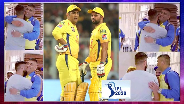 IPL 2020 : Suresh Raina MS Dhoni Warm Hug & Kiss | Fans On Twitter...#Whistlepodu