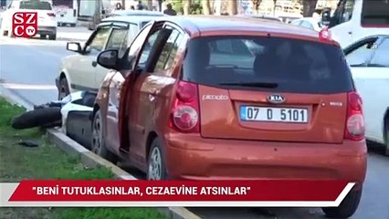 Çarptığı motosikletteki kadının yaralandığını gören kadın şoku üzerinden atamadı