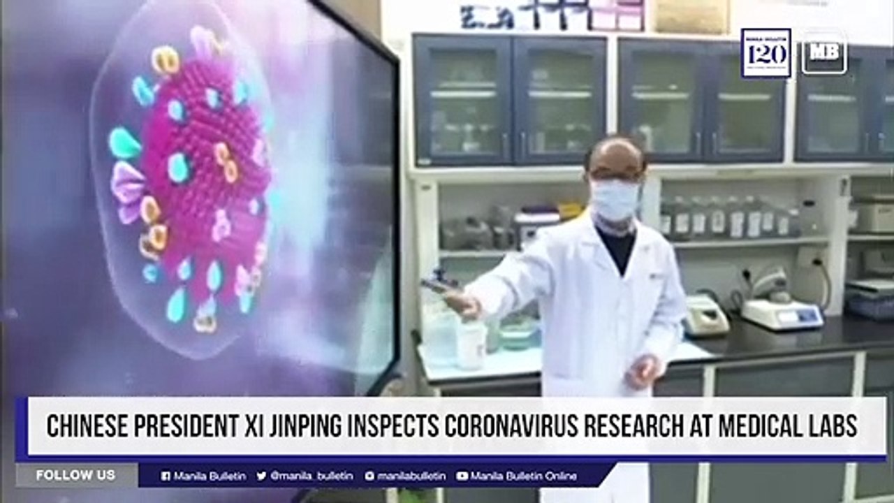 Chinese President Xi Jinping inspects coronavirus research at medical labs