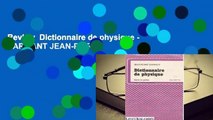 Review  Dictionnaire de physique - SARMANT JEAN-PIERRE