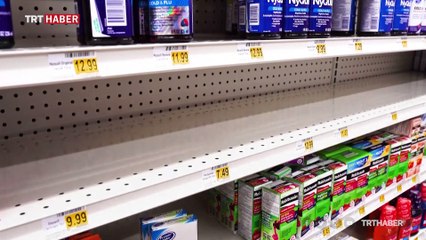 Koronavirüs korkusuyla marketleri boşalttılar