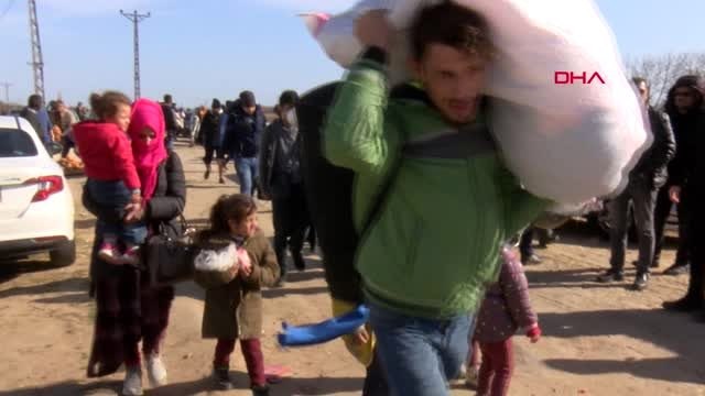 Edirne çorlu göçmenlerin meriç nehri'ndeki zorlu ilerleyişi devam ediyor