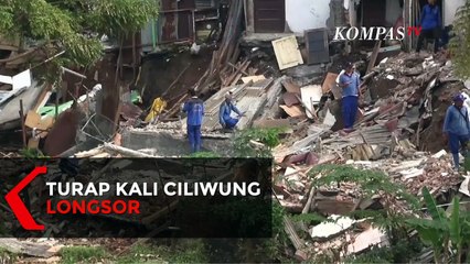 Turap Sungai Ciliwung Longsor, 18 Rumah di Menteng Terancam Roboh