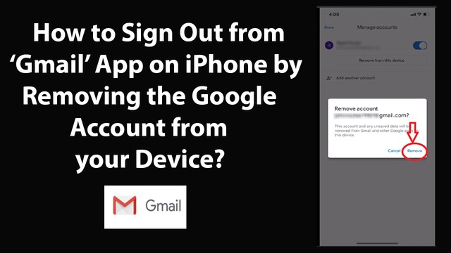 How to Sign Out from Gmail App on iPhone by Removing the Google Account from your Device?
