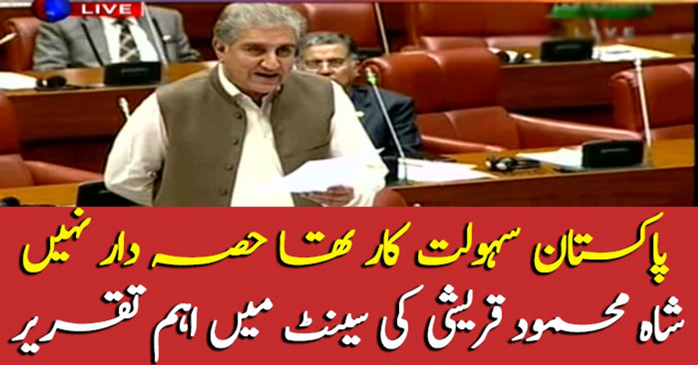FM Pakistan, Shah Mehmood's speech in Senate session