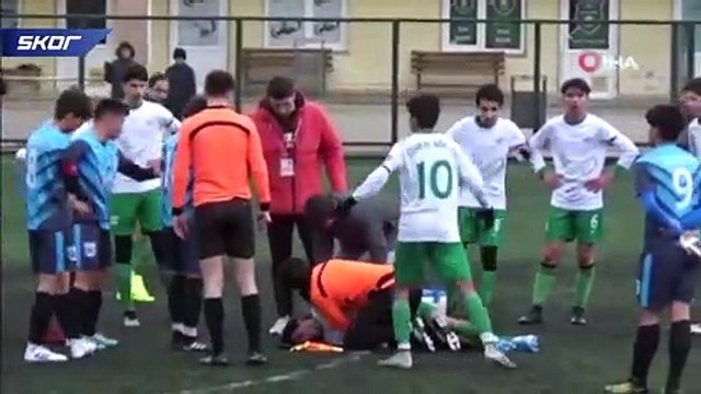 Bolu’da fenalaşan futbolcuyu hakemlik yapan doktor kurtardı