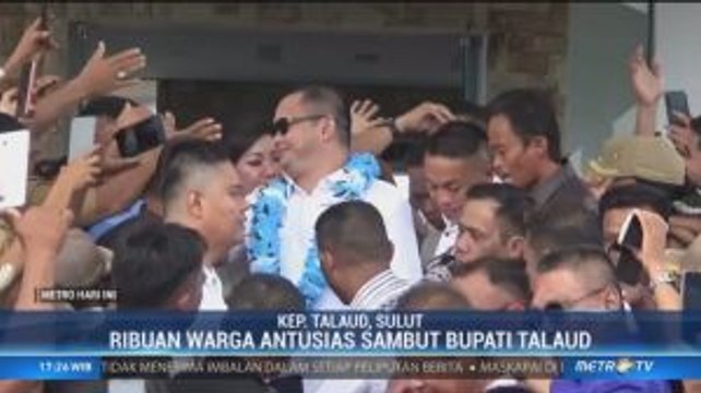 Ribuan Warga Sambut Bupati dan Wabup Talaud Terpilih