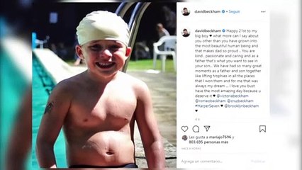 Victoria y David Beckham felicitan a su hijo Brooklyn con las mejores fotos
