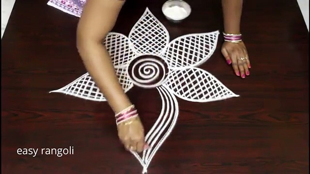 Beginners Padi kolam designs without dots    dhanurmasam muggulu for Pongal 2020