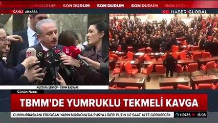 Meclis Başkanı Şentop'tan TBMM'deki kavgaya ilişkin açıklama