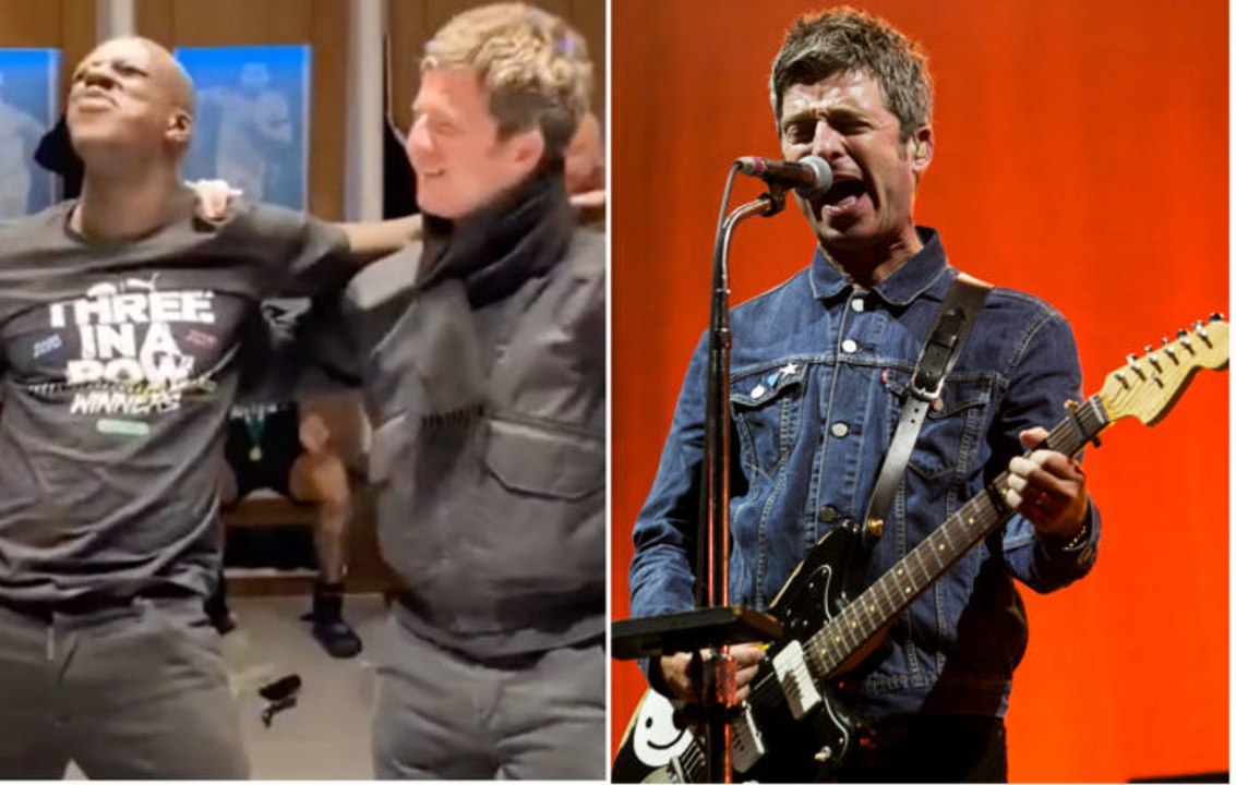 Noel Gallagher sing ‘Wonderwall’ with Benjamin Mendy Manchester City
