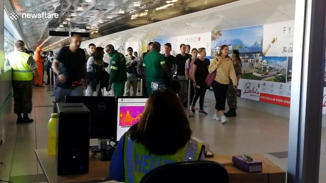 Travellers screened for coronavirus upon arrival at Cape Town International Airport
