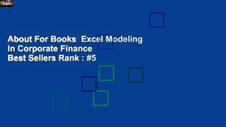 About For Books  Excel Modeling in Corporate Finance  Best Sellers Rank : #5