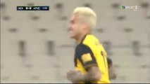 Sejio Araujo Header hits the post - AEK vs Aris 04.03.2020