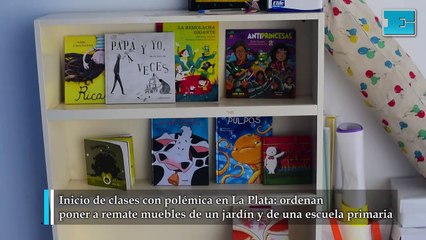 Polémica: ordenan poner a remate los muebles de jardín de infantes y escuela primaria en La Plata