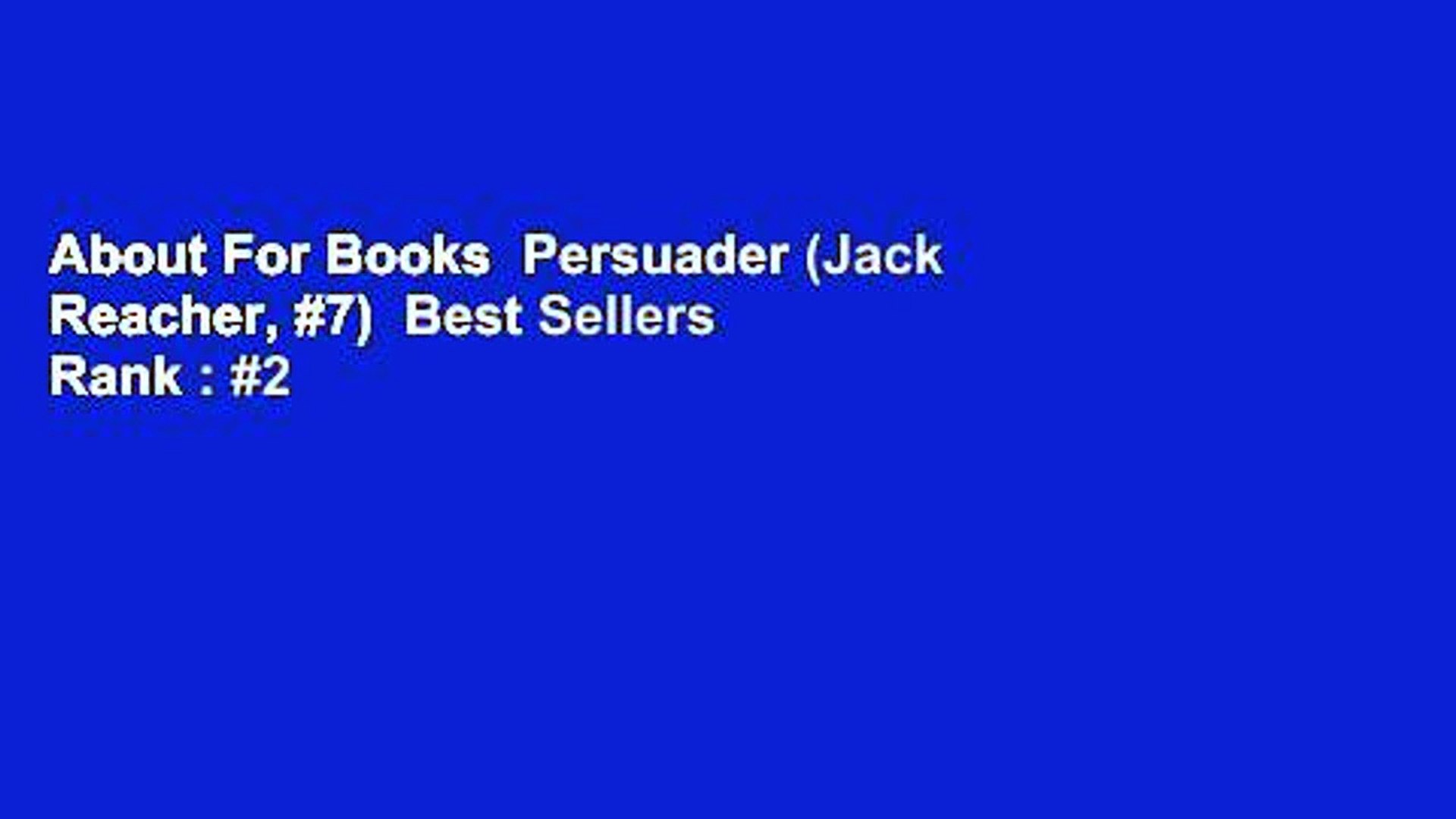 View Persuader (Jack Reacher, #7) Pictures