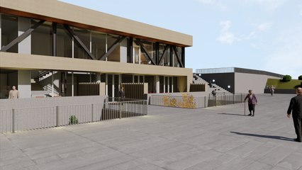 Recreación de las obras del Centro de Mayores y Biblioteca de Parquesol