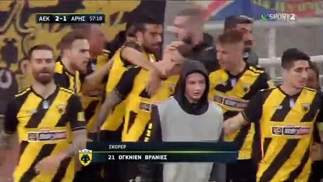 2-1 Ognjen Vranjes Goal - AEK 2-1 Aris 04.03.2020
