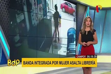 SJL: violento asalto se registra en una librería