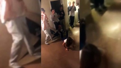 Girl Tries To Drop In To A Half Pipe