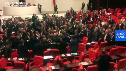 Watch: Brawl in Turkish parliament over military action in Syria