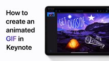 Comment exporter au format GIF dans Keynote sur iPhone, iPad et iPod touch - Apple Support