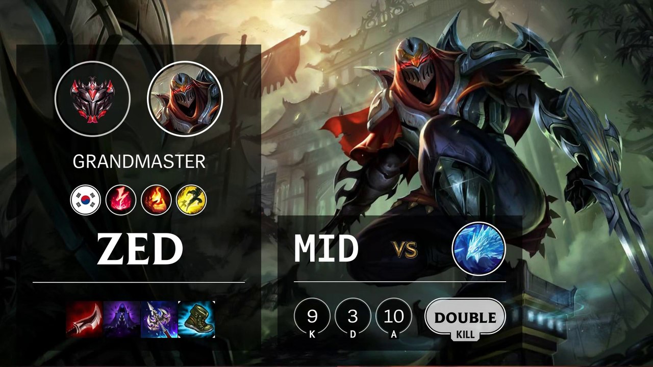 Zed Mid vs Anivia - KR Grandmaster Patch 10.5