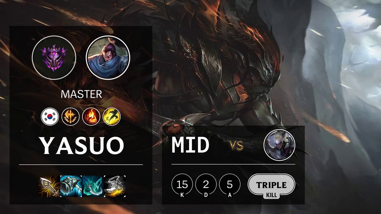 Yasuo Mid vs Diana - KR Master Patch 10.5
