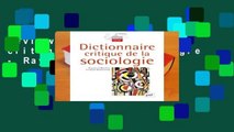 Review  Dictionnaire critique de la sociologie - Raymond Boudon