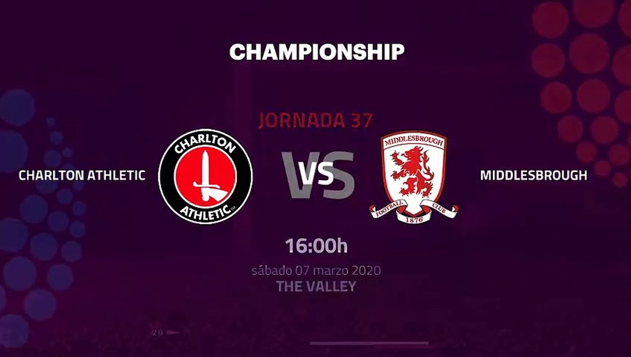 Previa partido entre Charlton Athletic y Middlesbrough Jornada 37 Championship