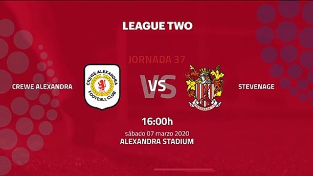 Previa partido entre Crewe Alexandra y Stevenage Jornada 37 League Two
