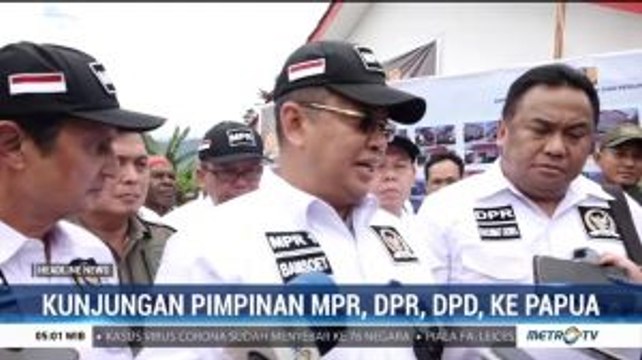 Pimpinan MPR, DPR, dan DPD Tinjau Pembangunan Rumah di Wamena