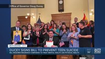 Governor Doug Ducey signs bill to prevent teen suicide
