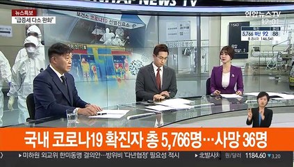 [뉴스특보] 국내 코로나19 확진자 총 5,766명…사망 36명