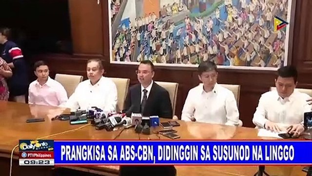Prangkisa sa ABS-CBN, didinggin sa sunod na linggo
