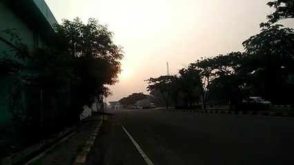 Suasana Perjalanan Di Pagi Hari | Cuaca Yang Cerah