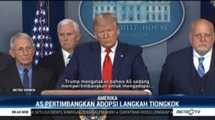 Trump Puji Tiongkok dalam Penanganan Corona