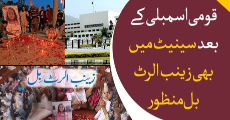 Senate approves Zainab alert bill