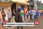 Ecuador: casos confirmados de coronavirus ascendió a diez