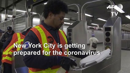 NYC subway stations disinfected as city braces for coronavirus impact