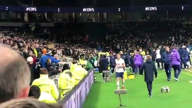 Eric Dier monte dans les tribunes se chauffer avec un supporter qui avait insulté sa famille