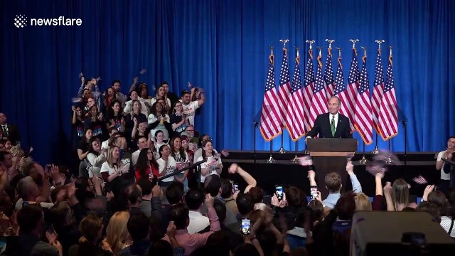 Michael Bloomberg tears up after quitting 2020 race, endorses Joe Biden